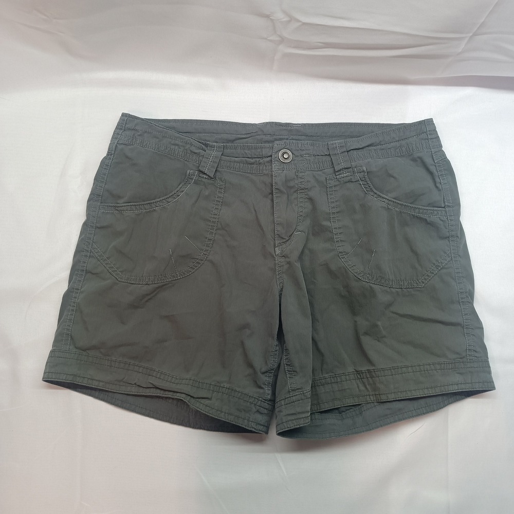 Kuhl Splash 5.5‎ Shorts Womens 8 Dark Olive Green Hiking Outdoor Stretch Cargo